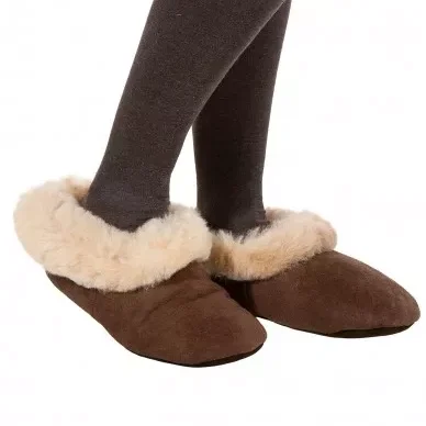 Alpaka Fellpantoffeln