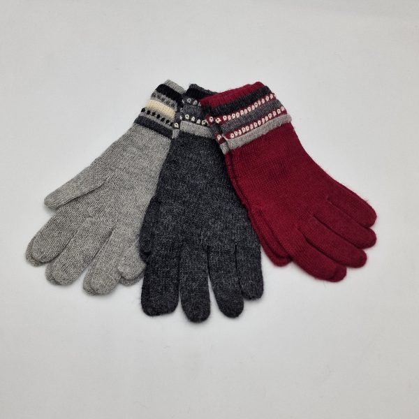Alpaka Fingerhandschuhe "Guantes Líneas"