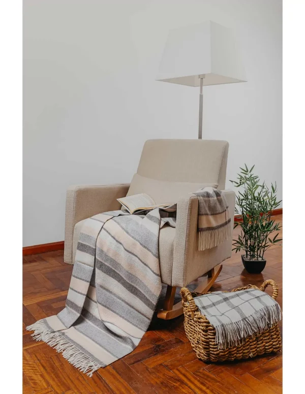 Alpaka Decke "VISCACHA" aus 100% Baby Alpaka